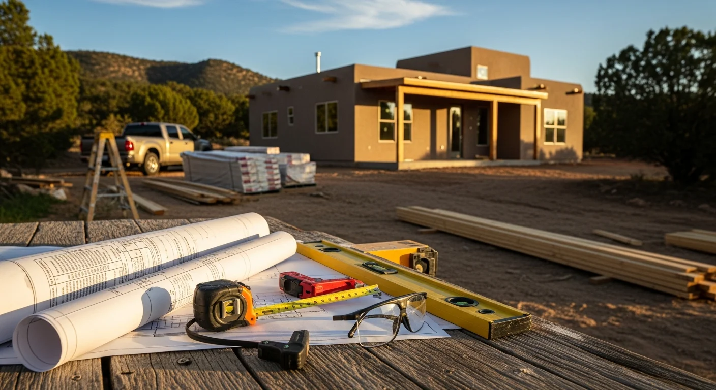 General contractor team working on residential construction project